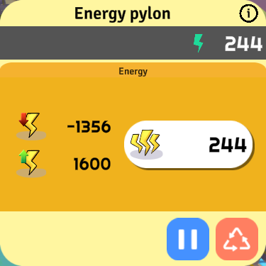 Energy tab