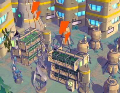 Not connected buildings icon