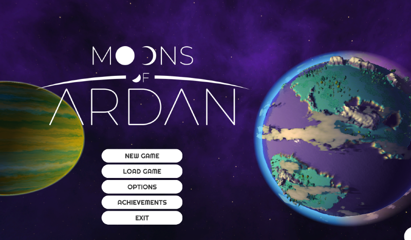 Main menu screen