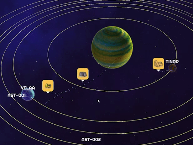 Cargo display on system map
